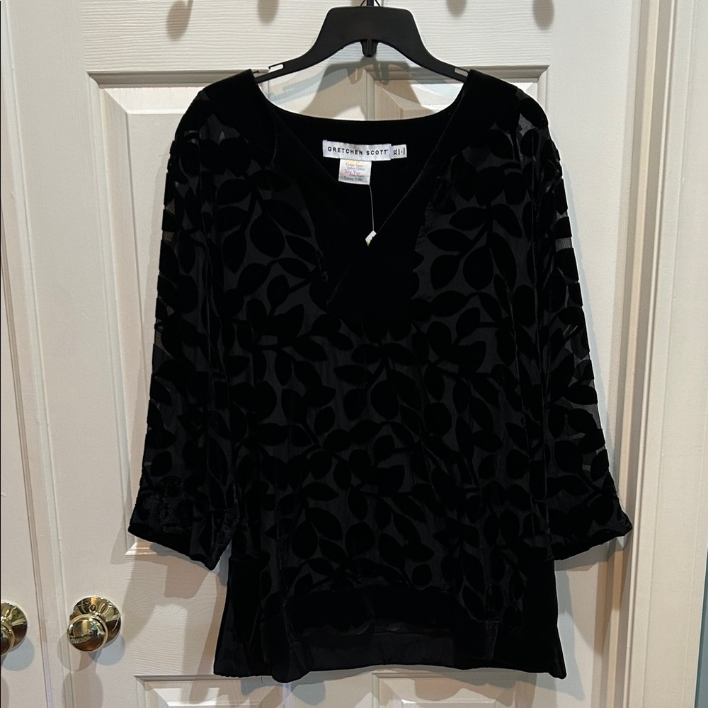 Gretchen Scott Luke Leaf Velvet Top